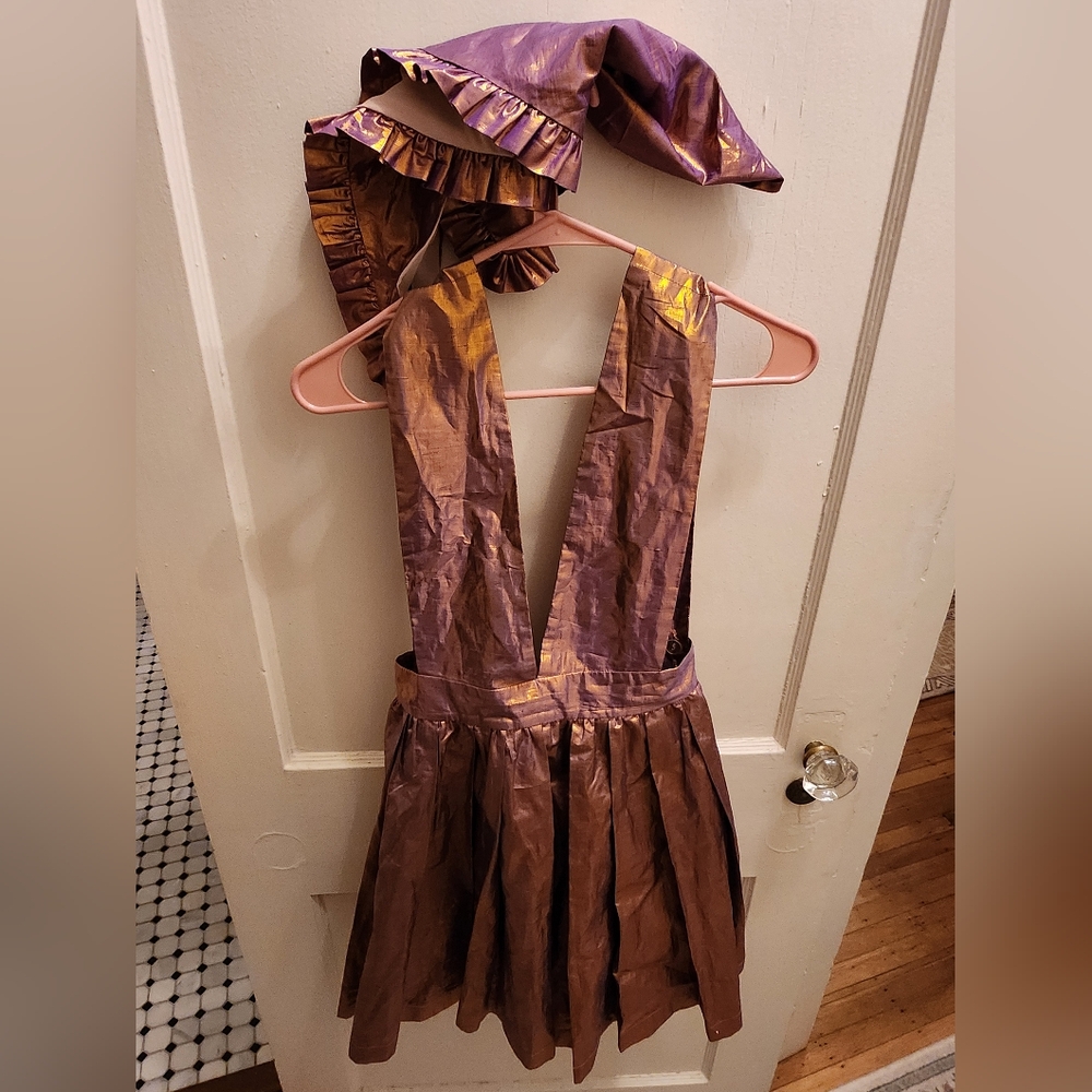 Sample Holographic Apron Dress and Handkerchief